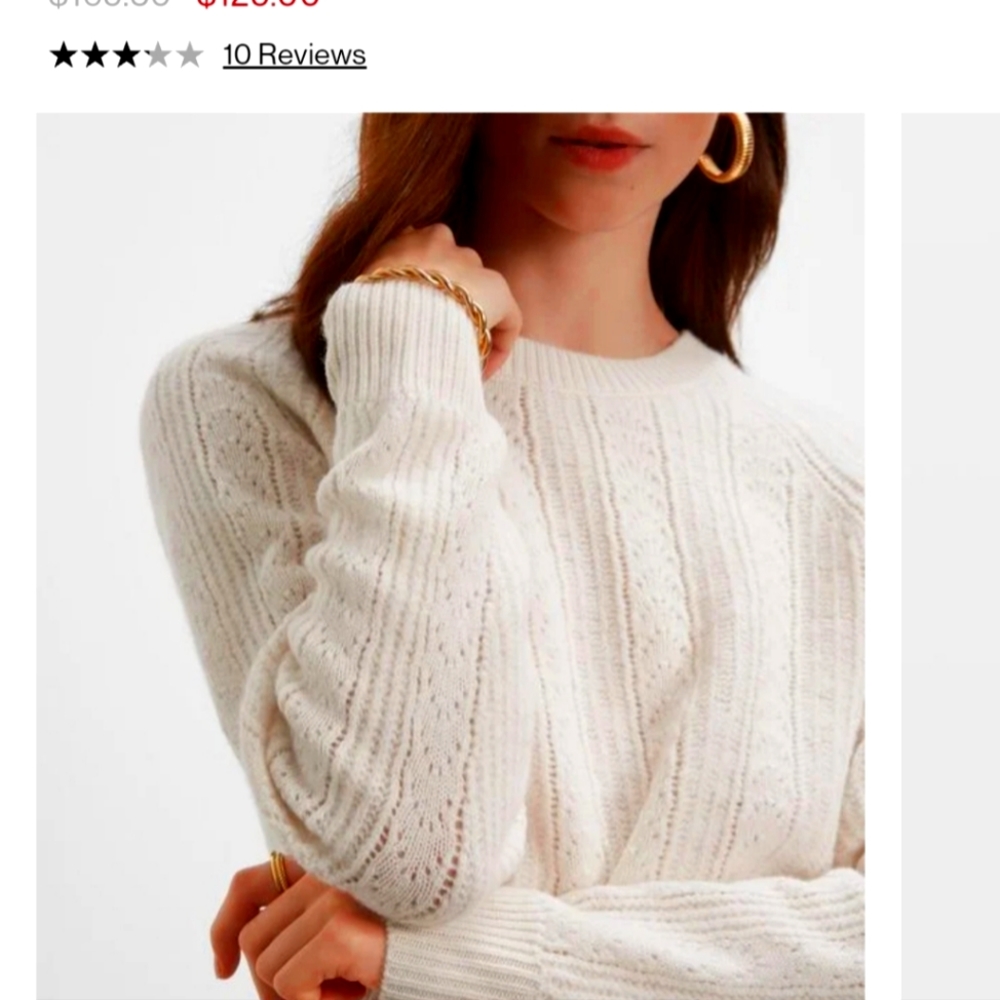 Club Monaco Pointelle Texture Crewneck Sweater